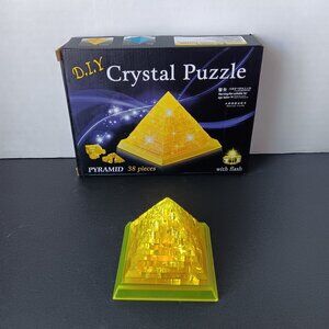 DIY 3D Gold Crystal Pyramid Puzzle -- 38 Pieces